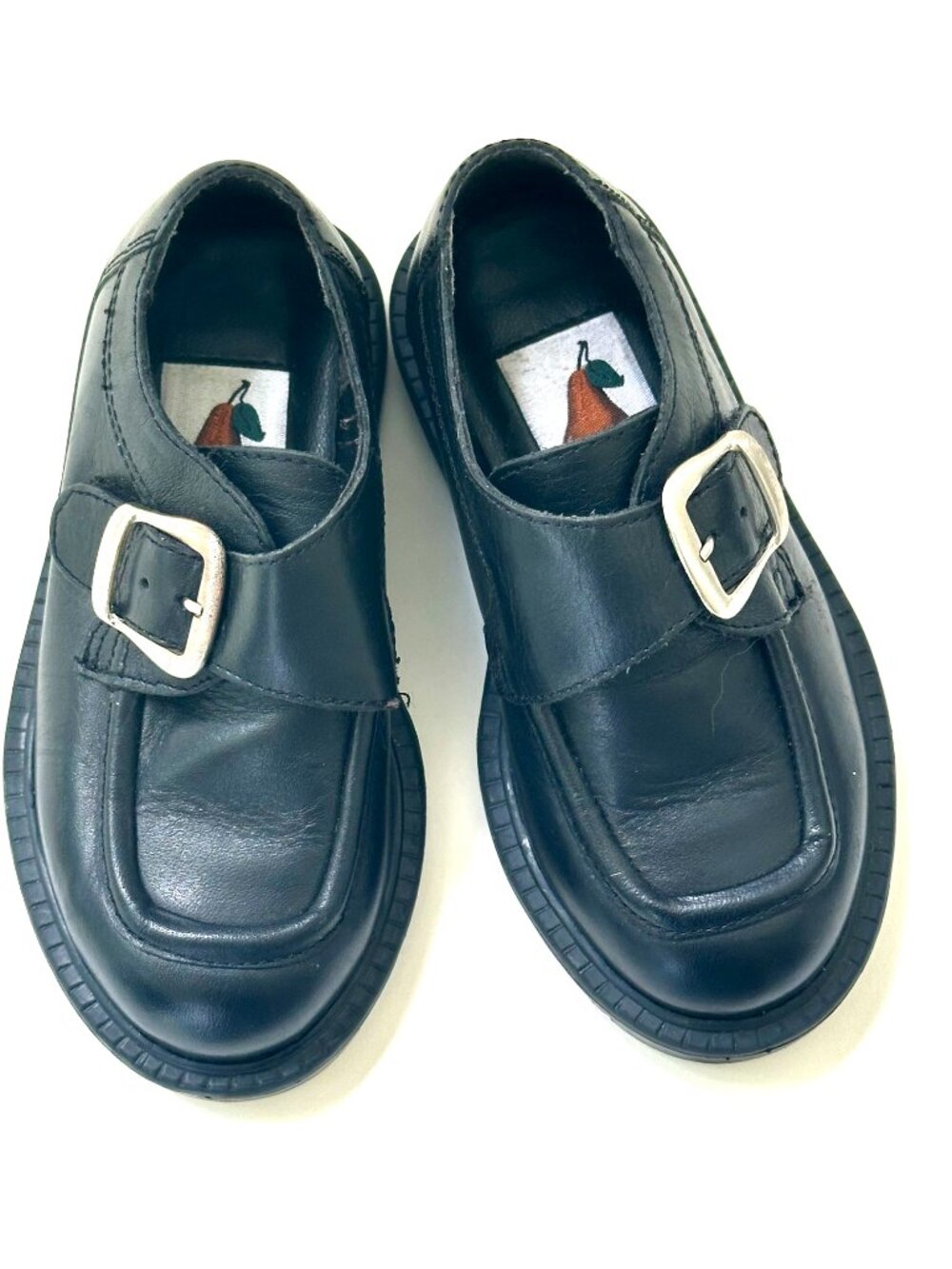 Toke Brazil Kids Black Leather Monk Strap Dress Shoes - Toddler Size 7.5